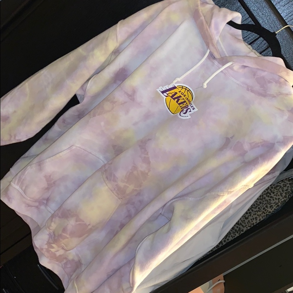 NBA Lakers Tie Dye Hoodie Sweatshirt-L